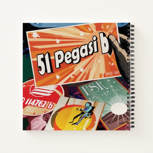 Carnet Poster de l'espace rétro - Exoplanet Discovery 51  (Dos)