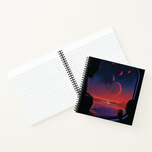 Carnet Poster de l'espace rétro - Les spectateurs observe (Intérieur)