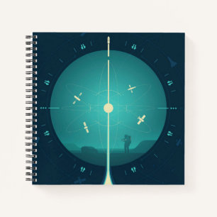 Carnet Poster de l'horloge atomique Deep Space, version b