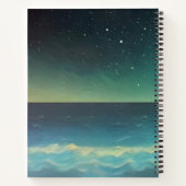 Carnet Poster de méditation Yoga sur Rock Moon Star Ocean (Dos)