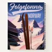 Carnet Poster de ski de Folgefonna norway. (Dos)