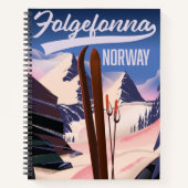 Carnet Poster de ski de Folgefonna norway. (Devant)