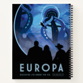 Carnet Poster de voyage Retro Space - Jupiter's Moon Euro (Dos)