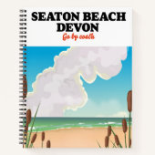 Carnet Poster de voyage Seaton Beach Dorset (Devant)