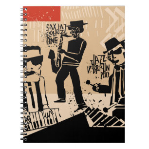 Carnet Poster du groupe de jazz vintage : Design Cool