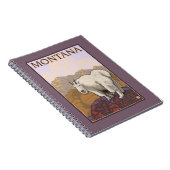 Carnet Poster du Vintage voyage de la chèvre de Montana (Côté Droit)