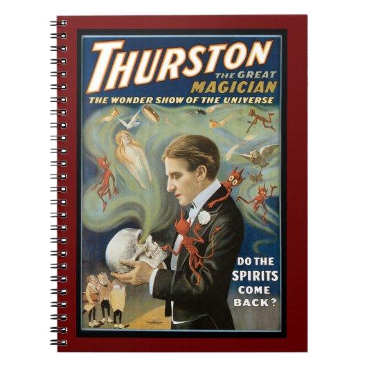 Carnet Poster Magique vintage, Thurston, Le Grand Magicie (Devant)