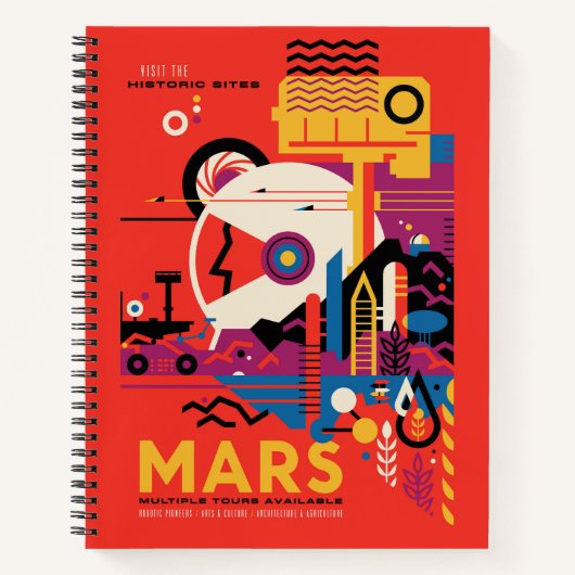 Carnet Poster spatial Retro - Programme d'exploration de  (Devant)