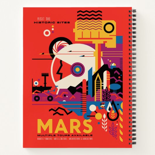 Carnet Poster spatial Retro - Programme d'exploration de  (Dos)