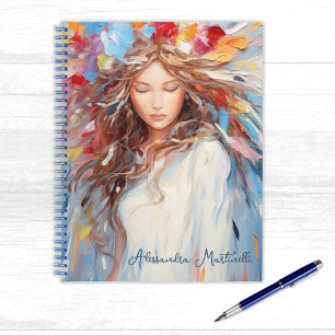 Carnet Poster Vibrant Angel Abstrait Pacifique, Peinture