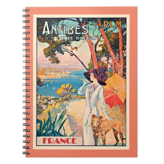 Carnet Poster vintage Antibes France (Devant)