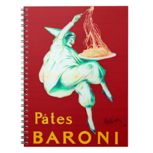 Carnet Poster vintage Pates Baroni Spaghetti
