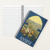 Carnet Poster Vintage voyage D'Assise, Italie (À l'intérieur)