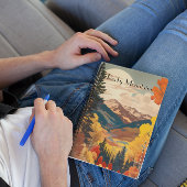 Carnet Poster Vintage voyage Montagnes Rocheuses