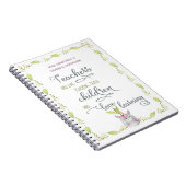 Carnet Pot de fleurs personnalisé avec citation pour les (Côté Droit)