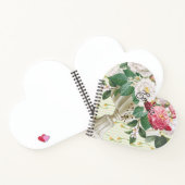Carnet Pot de fleurs rétro monogramme joli doux rayures v (Intérieur)