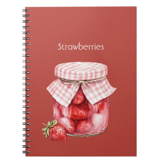 Carnet Pot de fraises aux fruits rouges (Devant)