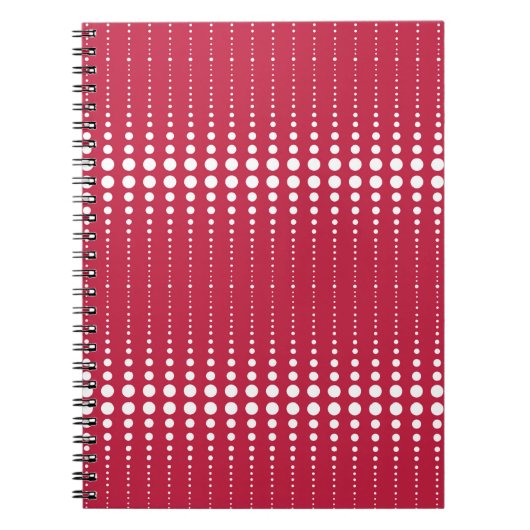 Carnet Pot de polka rouge, point de polka, rétro, point d (Devant)