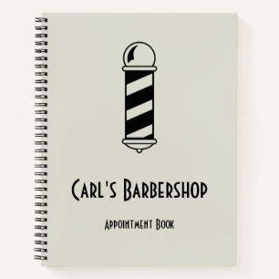 Carnet Poteau simple et Modèle texte pour Barbershop