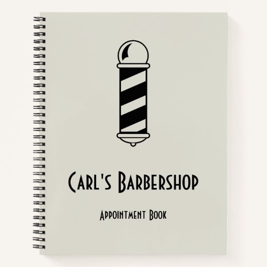 Carnet Poteau simple et Modèle texte pour Barbershop (Devant)