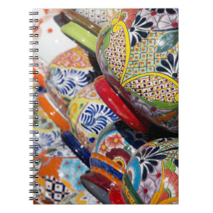 Carnet Poteries mexicaines traditionnelles colorées peint