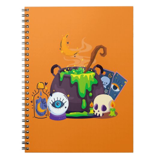 Carnet Potions de cuisine dans le chaudron de sorcière so (Devant)