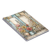 Carnet Pots de fleurs de style vintage  (Côté Droit)