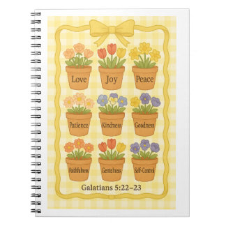 Carnet Pots de fleurs jaunes Fruit de l'Esprit