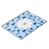 Carnet Pots De Yoga Et Fleur De Lotus En Bleu (Côté gauche)
