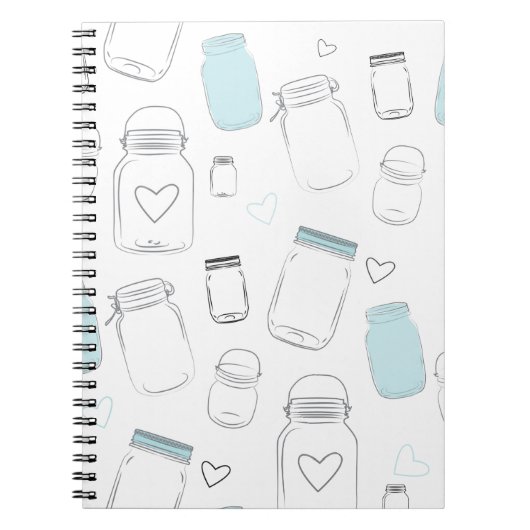 Carnet Pots Mason de grange de campagne rustique (Devant)