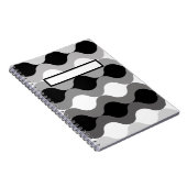 Carnet Pots rétro noir blanc gris (Côté Droit)