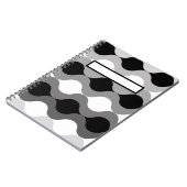 Carnet Pots rétro noir blanc gris (Côté gauche)