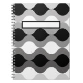 Carnet Pots rétro noir blanc gris (Devant)