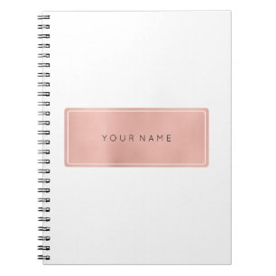 Carnet Poudre métallique rectangulaire rose rose rose ros