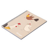 Carnet poule folle ferme moderne monogramme (Côté gauche)