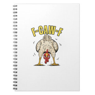Carnet Poulet Drôle F-Caw-F Coq Pays Poule