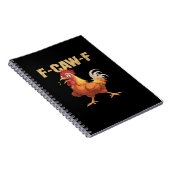 Carnet Poulet F-Caw-F Classique Drôle Rétro (Côté Droit)