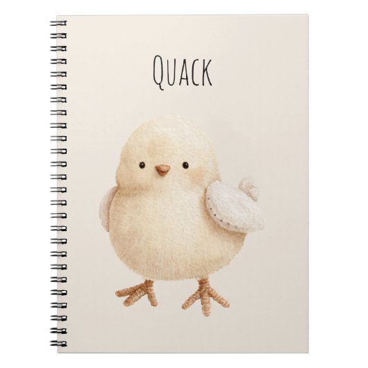 Carnet Poulet Jaune Mignon (Devant)