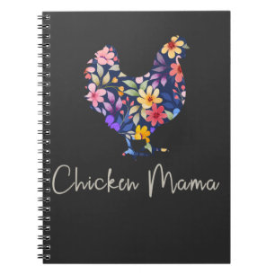 Carnet Poulet maman poule fermier fleurs mignonette poule