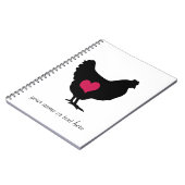 Carnet Poulet mignon avec le coeur rose (Côté gauche)