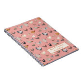 Carnet Poulet motif rose joyeux (Côté Droit)