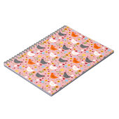 Carnet Poulets dans le Jardin Fleur Rose (Côté gauche)