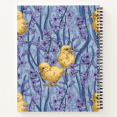 Carnet Poulets et hyacinthes bleu ciel (Dos)