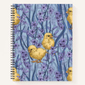 Carnet Poulets et hyacinthes bleu ciel (Devant)