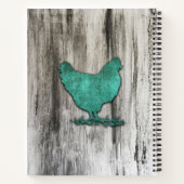 Carnet Poulets rustiques (bleu) (Dos)