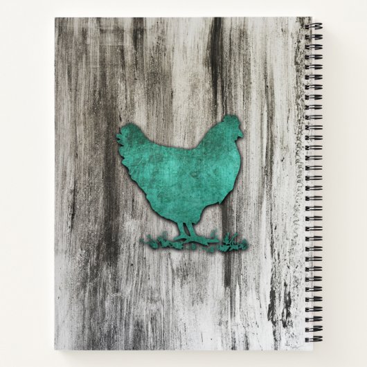 Carnet Poulets rustiques (bleu) (Dos)