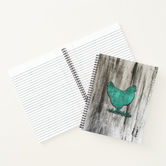 Carnet Poulets rustiques (bleu) (Intérieur)