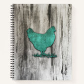 Carnet Poulets rustiques (bleu) (Devant)