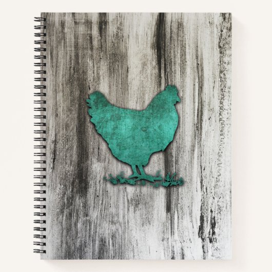 Carnet Poulets rustiques (bleu) (Devant)