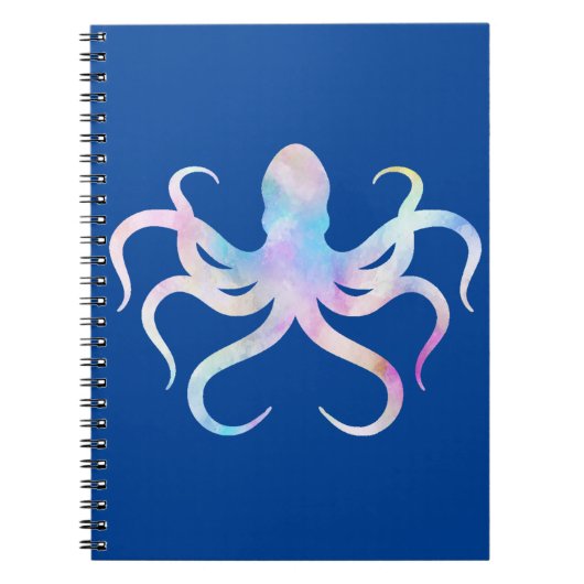 Carnet poulpe aquarelle (Devant)